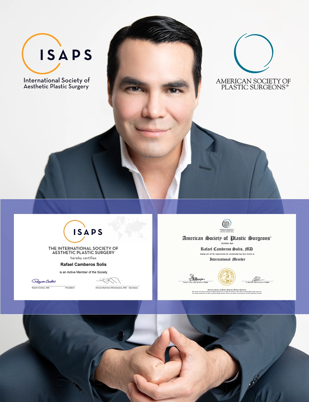 Dr. Rafael Camberos is a board certified plastic surgeon in Tijuana, Mexico.